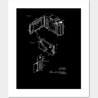 roll film camera Vintage Patent Hand Drawing Posters and Art